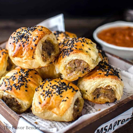 Homemade Sausage & Caramelised Onion Rolls